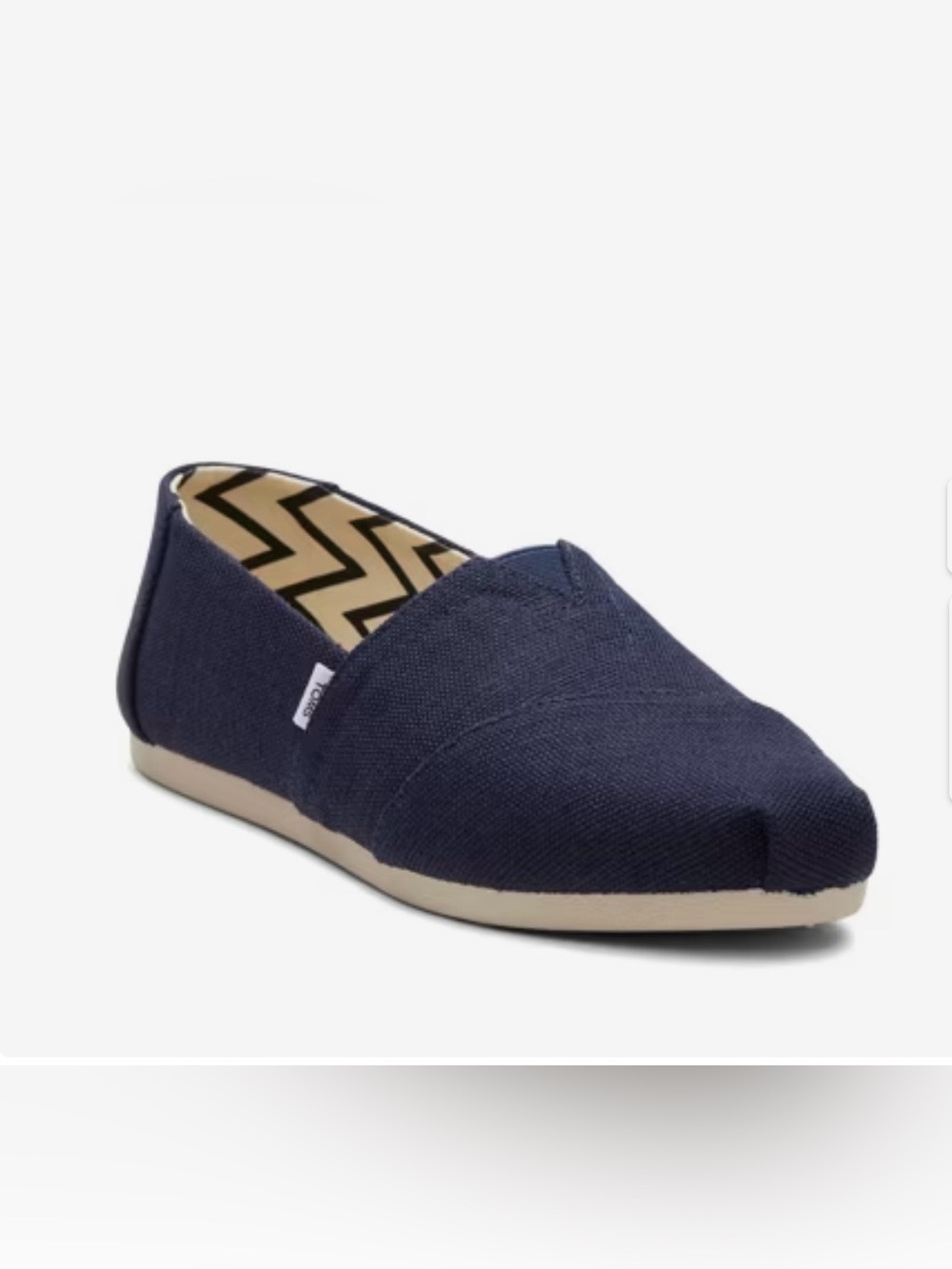 New Toms Navy Canvas Slip-On Sneakers Shoes Size 10